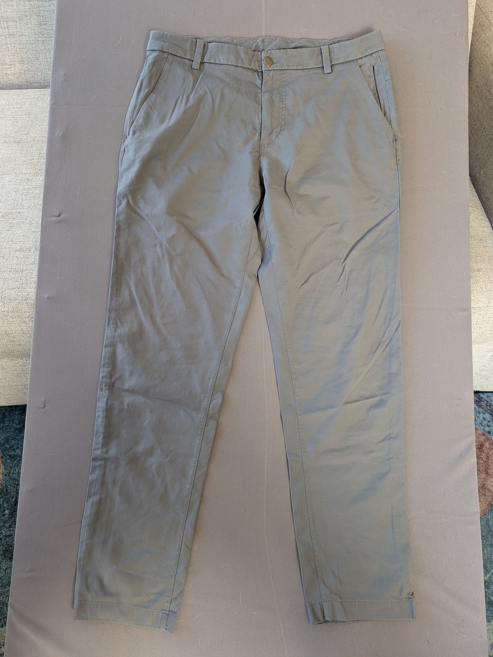 Lululemon Men’s 5 Pocket Pants Size 34 Tall Gray Clean Comfortable A6 Rn 106259